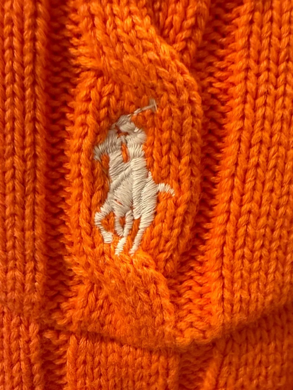 Polo Ralph Lauren cable-knit short-sleeve sweater Size L (Shrunk to Medium) - Picture 9 of 9